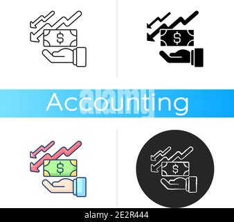 Depreciation Black Glyph Icon Stock Vector Image Art Alamy