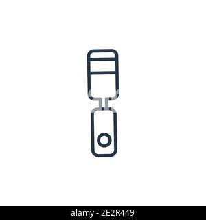 Chisel outline vector icon. Thin line black chisel icon, flat vector simple element illustration from editable construction concept isolated stroke on Stock Vector
