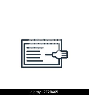 Code injection outline vector icon. Thin line black code injection icon, flat vector simple element illustration from editable cyber concept isolated Stock Vector