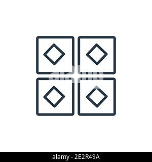 Tiles outline vector icon. Thin line black tiles icon, flat vector simple element illustration from editable construction tools concept isolated strok Stock Vector