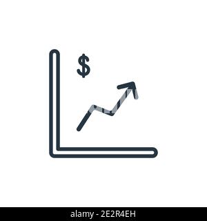 Crypto invest outline vector icon. Thin line black crypto invest icon, flat vector simple element illustration from editable cryptocurrency concept is Stock Vector