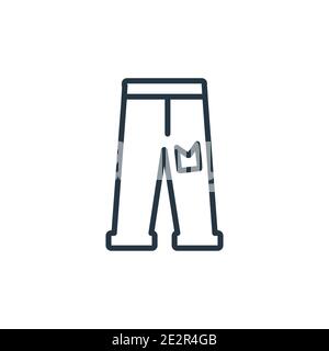 Jean outline vector icon. Thin line black jean icon, flat vector simple element illustration from editable clothes concept isolated on white backgroun Stock Vector