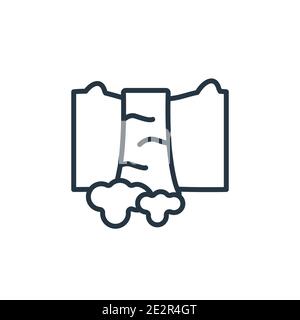 Maletsunyane outline vector icon. Thin line black maletsunyane icon, flat vector simple element illustration from editable culture concept isolated on Stock Vector