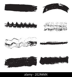 Stroke Brush Grunge Set2 Stock Vector