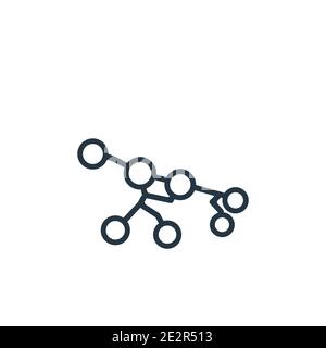 Ursa major outline vector icon. Thin line black ursa major icon, flat vector simple element illustration from editable astronomy concept isolated on w Stock Vector