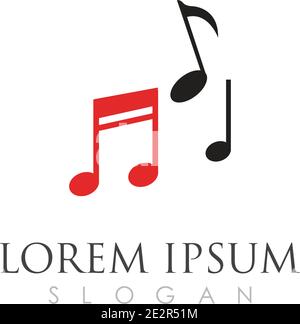Music note symbols logo and icons template Stock Vector