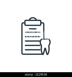 Dental checkup outline vector icon. Thin line black dental checkup icon, flat vector simple element illustration from editable dentist concept isolate Stock Vector