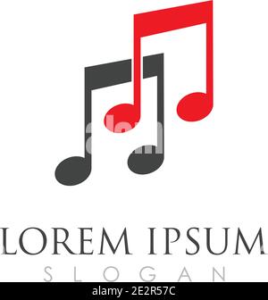 Music note symbols logo and icons template Stock Vector