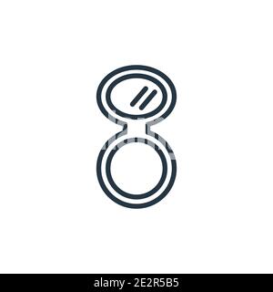 Powder outline vector icon. Thin line black powder icon, flat vector simple element illustration from editable beauty concept isolated on white backgr Stock Vector