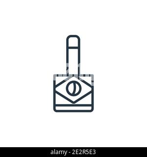 Cachaca outline vector icon. Thin line black cachaca icon, flat vector simple element illustration from editable brazilia concept isolated stroke on w Stock Vector