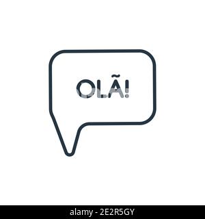 Olá vector icon isolated on transparent background, Olá transparency ...
