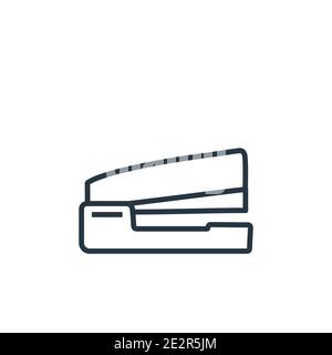 Stapler outline vector icon. Thin line black stapler icon, flat vector simple element illustration from editable tools concept isolated stroke on whit Stock Vector