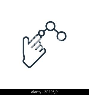 Interactivity icon Black line art vector in black and white outline set ...