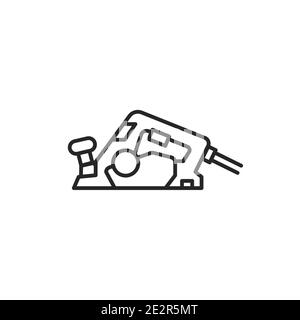 Portable electric hand planer color line icon. Pictogram for web page, mobile app, promo. Stock Vector