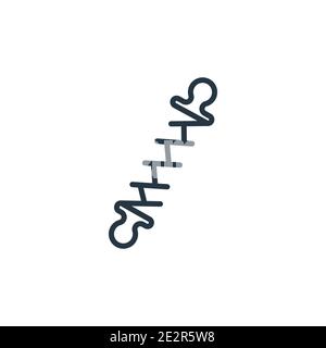 Car coil outline vector icon. Thin line black car coil icon, flat vector simple element illustration from editable car parts concept isolated on white Stock Vector