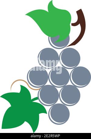 Grapes icon vector illustration design template Stock Vector