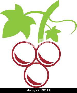 Grapes icon vector illustration design template Stock Vector