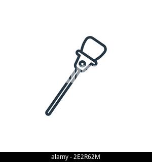 Car dipstick outline vector icon. Thin line black car dipstick icon, flat vector simple element illustration from editable car parts concept isolated Stock Vector
