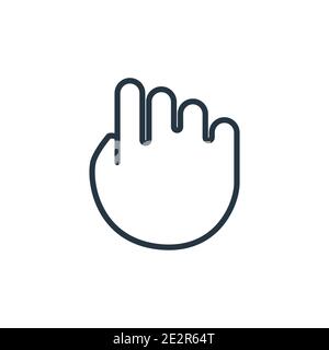 Hold outline vector icon. Thin line black hold icon, flat vector simple element illustration from editable cursor concept isolated on white background Stock Vector