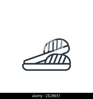 Sleepers outline vector icon. Thin line black sleepers icon, flat vector simple element illustration from editable clothes concept isolated stroke on Stock Vector