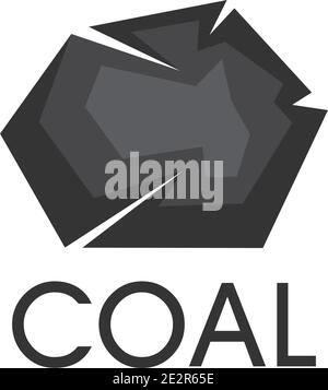 Vector logo of coal mining and sale Stock Vector