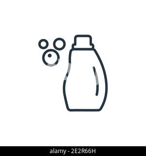 Detergent outline vector icon. Thin line black detergent icon, flat vector simple element illustration from editable cleaning concept isolated on whit Stock Vector