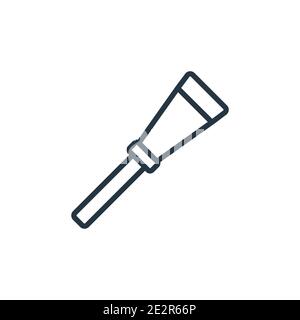 Scratcher tool outline vector icon. Thin line black scratcher tool icon, flat vector simple element illustration from editable construction concept is Stock Vector
