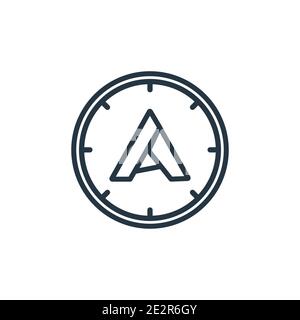 Ardor outline vector icon. Thin line black ardor icon, flat vector simple element illustration from editable cryptocurrency concept isolated on white Stock Vector