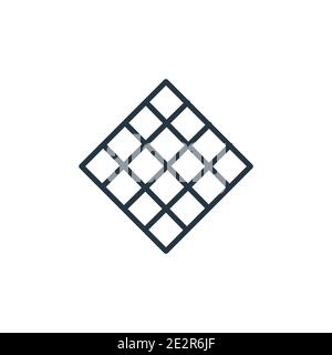 Tiles outline vector icon. Thin line black tiles icon, flat vector simple element illustration from editable construction concept isolated on white ba Stock Vector