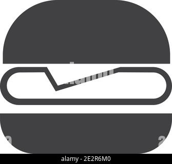 Hamburger vector icon illustration design Stock Vector