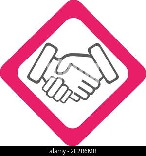 Hand Shake logo template Stock Vector