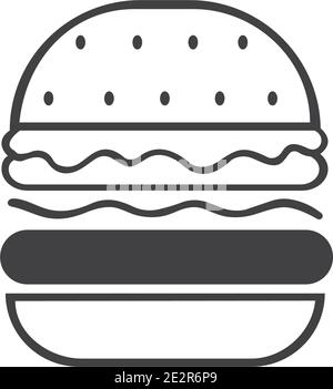 Hamburger vector icon illustration design Stock Vector