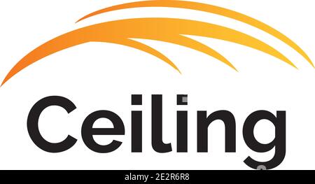 Vector logo of ceilings and stretch ceilings Stock Vector