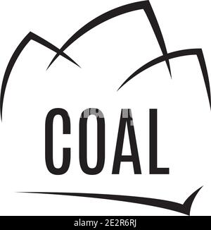 Vector logo of coal mining and sale Stock Vector