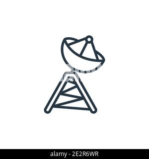 Telecommunications outline vector icon. Thin line black telecommunications icon, flat vector simple element illustration from editable computer concep Stock Vector