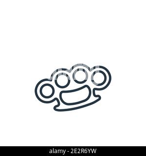 Knuckles outline vector icon. Thin line black knuckles icon, flat vector simple element illustration from editable asian concept isolated on white bac Stock Vector