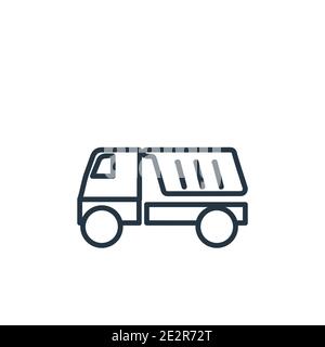 Dumper outline vector icon. Thin line black dumper icon, flat vector simple element illustration from editable tools concept isolated stroke on white Stock Vector