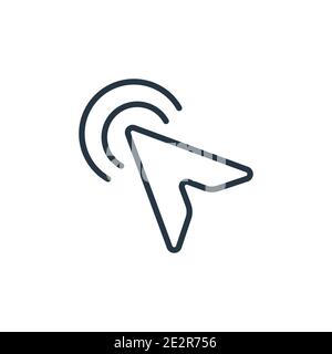 Clicker outline vector icon. Thin line black clicker icon, flat vector simple element illustration from editable cursor concept isolated on white back Stock Vector