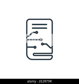 Book outline vector icon. Thin line black book icon, flat vector simple element illustration from editable artificial intelligence concept isolated on Stock Vector