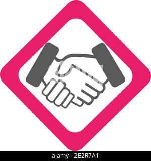 Hand Shake logo template Stock Vector