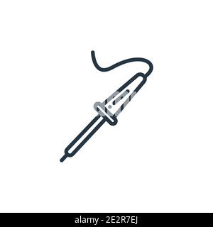 Solder outline vector icon. Thin line black solder icon, flat vector simple element illustration from editable construction and tools concept isolated Stock Vector