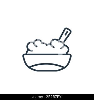 Corn with pine outline vector icon. Thin line black corn with pine icon, flat vector simple element illustration from editable culture concept isolate Stock Vector