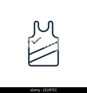 Jersey blazer outline vector icon. Thin line black jersey blazer icon, flat vector simple element illustration from editable clothes concept isolated Stock Vector