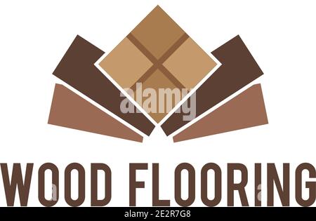 Vector logo of wooden floors and coverings Stock Vector