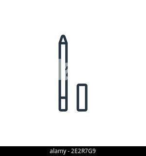 Pencils outline vector icon. Thin line black pencils icon, flat vector simple element illustration from editable beauty concept isolated on white back Stock Vector