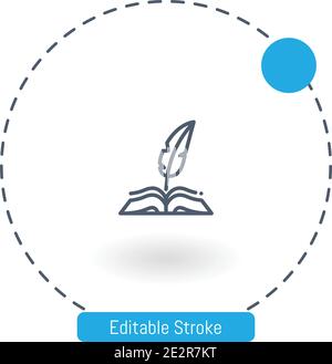 history vector icon editable stroke outline icons for web and mobile Stock Vector