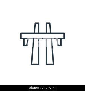 Motorway outline vector icon. Thin line black motorway icon, flat vector simple element illustration from editable artificial intelligence concept iso Stock Vector