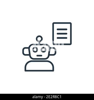Laws of robotics outline vector icon. Thin line black laws of robotics icon, flat vector simple element illustration from editable artificial intelleg Stock Vector