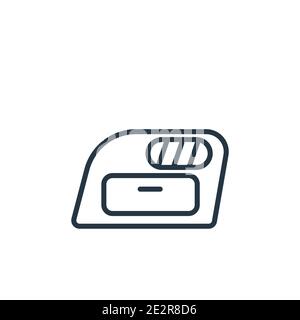 Car glove compartment outline vector icon. Thin line black car glove compartment icon, flat vector simple element illustration from editable car parts Stock Vector