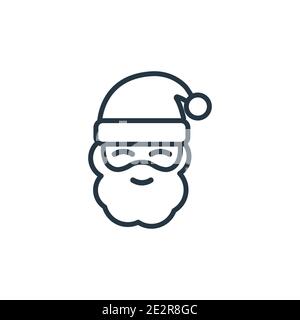 Mrs claus outline vector icon. Thin line black mrs claus icon, flat vector simple element illustration from editable christmas concept isolated on whi Stock Vector